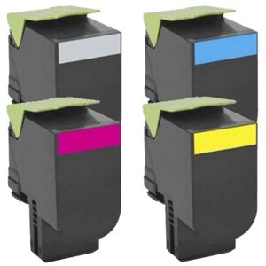 Compatible Lexmark CX 310N, Pack toners pour PACK 802S - 4 couleurs