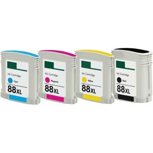 Compatible HP OfficeJet Pro L7760, Pack cartouches HP C9396AE+C9391AE+C9392AE+C9393AE (Pack de 4) - 4 couleurs