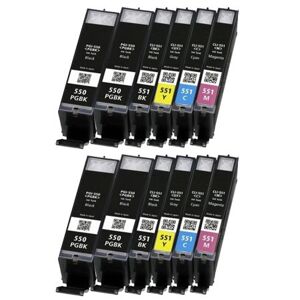 Compatible Canon PIXMA MG6320, Pack cartouches pour PGI550XL/CLI551XL - 5 couleurs - Publicité