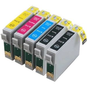 Compatible Epson DX 9400F WIFI-EDITION, Pack cartouches pour T0711/T0712/T0713/T0714 - 4 couleurs