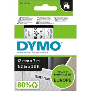 Dymo Ruban polyester Dymo D1 12 mm S0720540 fond blanc - encre noire