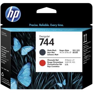 HP 744 tête d'impression DesignJet noir mat/rouge chromatique