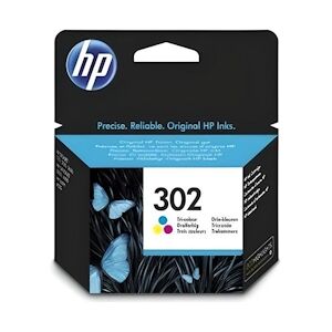 HP 302 Cartouche d'encre trois couleurs authentique (F6U65AE) pour DeskJet 2130/3630 et OfficeJet 3830 HP