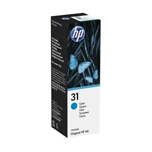 HP 31 Bouteille d'encre cyan authentique 70 mL (1VU26AE) pour Smart Tank 455/457/513/Plus 555/Plus 559/Plus 570/Plus 655 HP