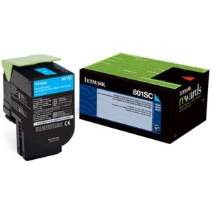 Lexmark Cartouche Toner 802SC Cyan 2 000 pages