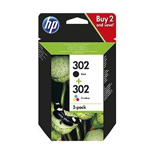 HP Pack Cartouches Noire + Couleurs 302 - X4D37AE - Publicité
