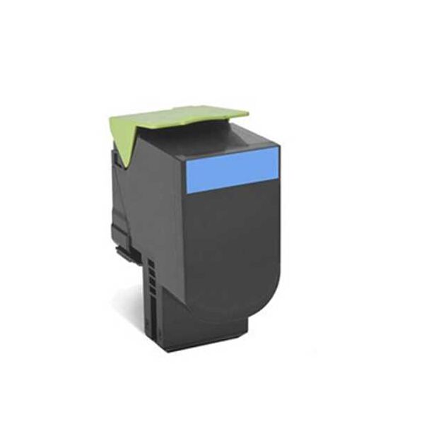 Compatible Lexmark CS 410N, Toner pour 70C2HC0 HC - Cyan