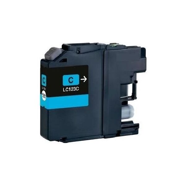 Compatible Brother mfc J4410DW, Cartouche d'encre pour LC-123C - Cyan