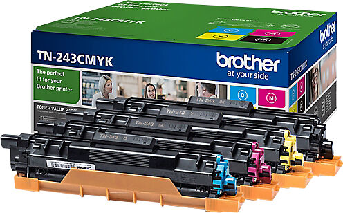 Brother Toner TN-243CMYK D'origine Brother Noir  Cyan  Magenta  Jaune Noir  Cyan  Magenta  Jaune 4 Unités