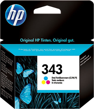 HP Cartouche jet d'encre HP D'origine 343 Cyan  Magenta  Jaune C8766EE