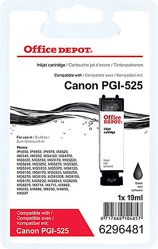 Office Depot Cartouche jet d'encre Office Depot Compatible Canon PGI-525BK Noir