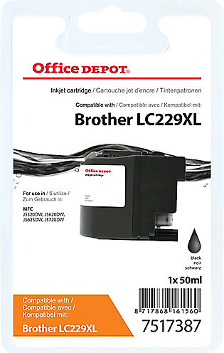 Office Depot Cartouche jet d'encre Office Depot Compatible Brother LC229XL Noir