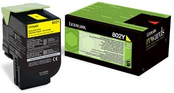 Lexmark Cartouche Toner 802Y Jaune 1 000 pages