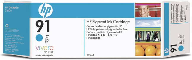 HP C9467A Encre Cyan HP N°91 775ml