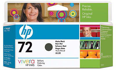 HP C9403A Encre Noire Mate HP N°72 130ml