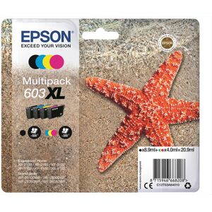 Epson 603 Stella Marina T03u Xl Multipack 4 Colori-nero, Ciano, Magenta, Giallo