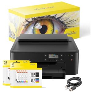 youprint Bundle TS705a printer (zonder kopieer- en scanfunctie) met 20-delige set inktcartridges