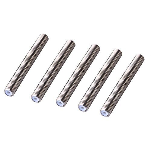 Wifehelper Düsenhals, 5 stuks Edelstahl M6 Düsenhals PTFE Rohr Düsenhals voor 3D Drucker MK8 Extruder 1,75mm(M6*50mm)