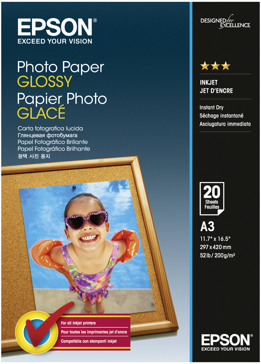 Epson Photo Paper Glossy A 3 20 Sheets 200 g