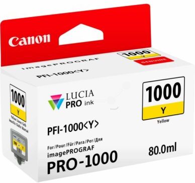 Canon Blekkpatron gul, 80 ml PFI-1000Y