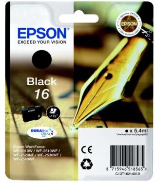 Epson Blekkpatron sort (Epson 16), 175 sider T1621