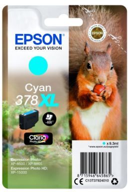 Epson Blekkpatron cyan (378XL), 830 sider T3792