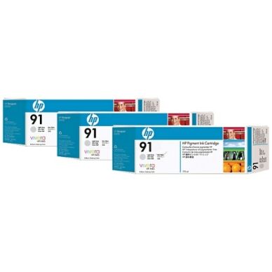 HP No91 light grey ink, 775ml (3) C9482A