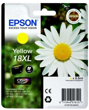 Epson Blekkpatron gul (Epson 18XL), 450 sider T1814