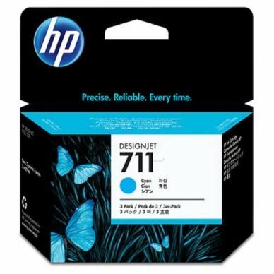 HP No711 cyan ink cartridge, 29 ml (3st) CZ134A