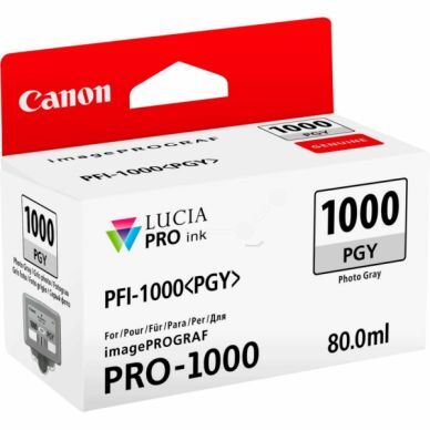 Canon Blekkpatron grå, 80 ml PFI-1000PGY