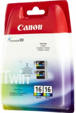 Canon Blekkpatron 3 farge 2pk 2x7.5ml BCI-16CL