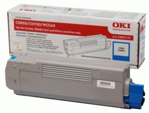 OKI Tonerkassett cyan 6.000 sider 43865723