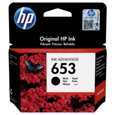 HP HP Original Blekkpatron sort (HP 653) 360 sider 3YM75AE