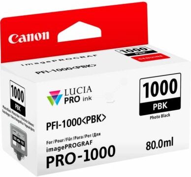 Canon Blekkpatron lys svart, 80 ml PFI-1000PBK