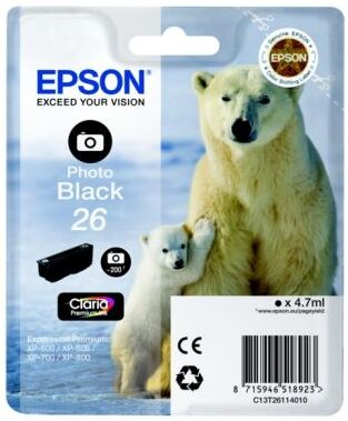 Epson Blekkpatron sort foto, 200 sider T2611