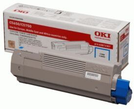 OKI Tonerkassett cyan 2000 sider 43872307