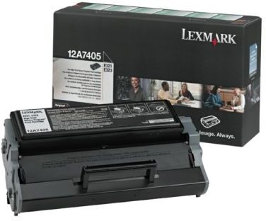 Lexmark Tonerkassett sort 6000 sider Prebate 12A7405