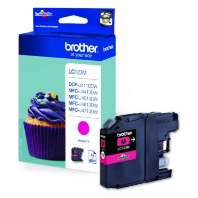 Brother Blekkpatron magenta, 600 sider LC123M