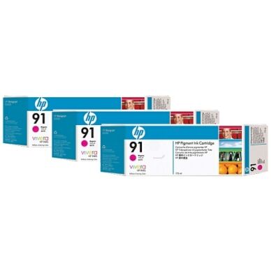 HP No91 magenta ink, 775ml (3) C9484A