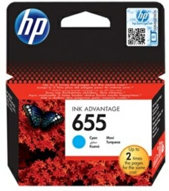 HP Blekkpatron cyan (HP 655), 600 sider CZ110AE