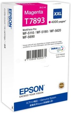 Epson Blekkpatron magenta, 4.000 sider T7893