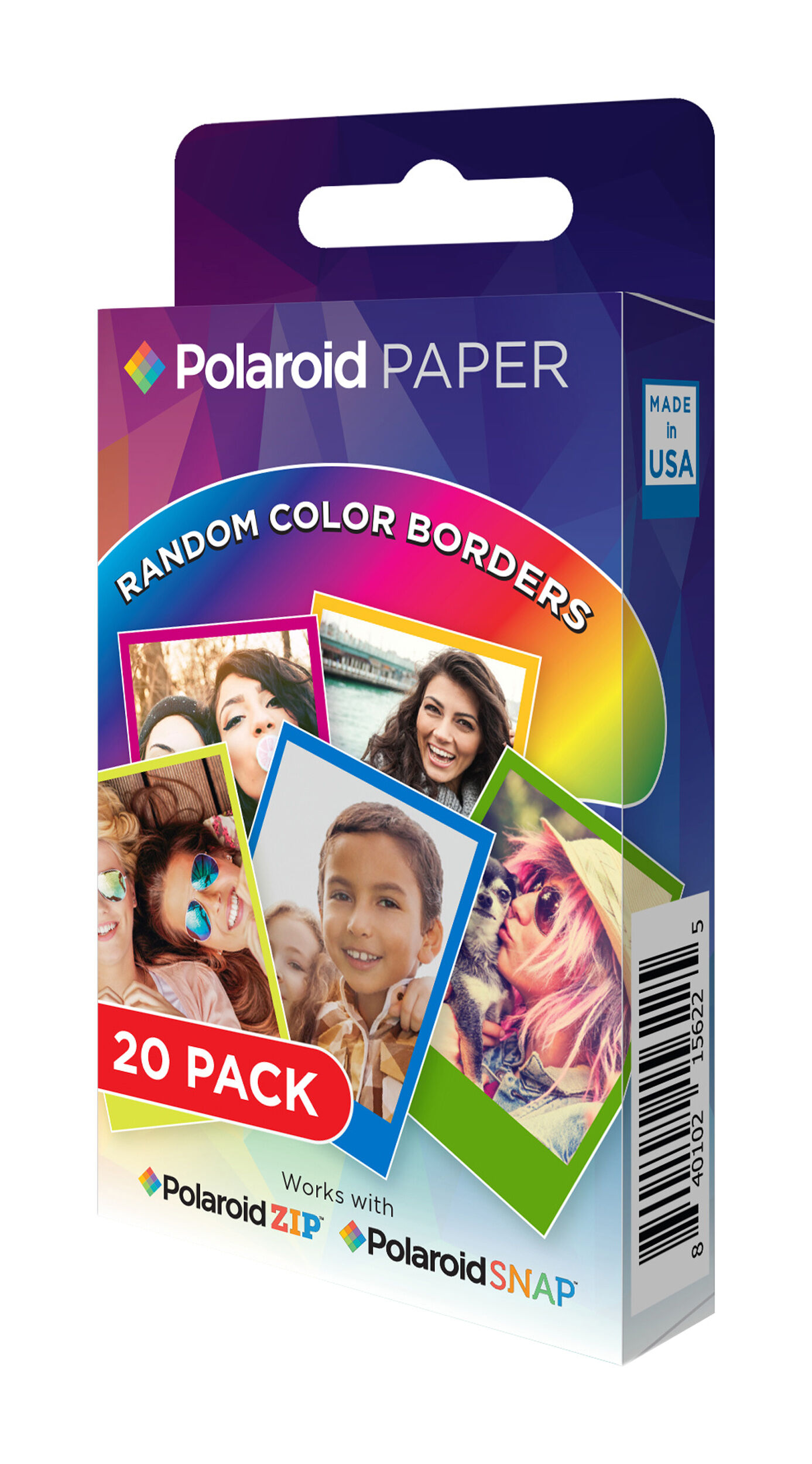 Focus Polaroid Instant Zink Media 5,1x7,6 Cm Rainbow - 20 Ark