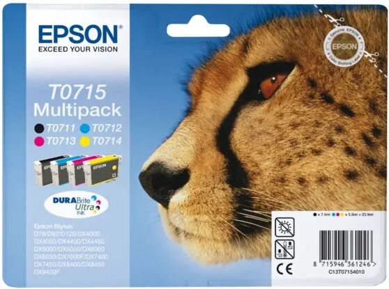 Epson T0715 Blekkpatron 4-pk.