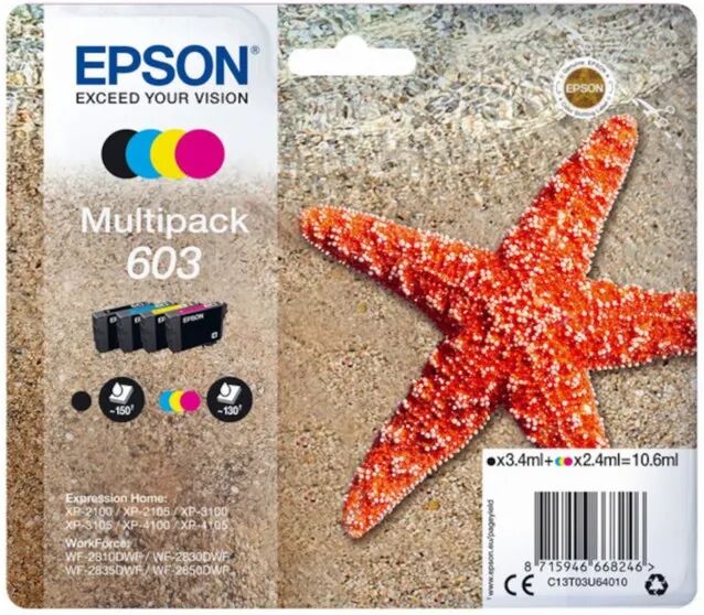 Epson T03U6 (603) Blekkpatroner 4-pk.