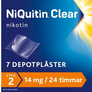 NiQuitin Clear 7 mg/24 timmar 14 styck Depotplåster