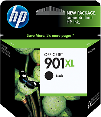 HP 901 Xl Bk -Cc654ae Med Chip, Svart Bläckpatron, Original -14 Ml