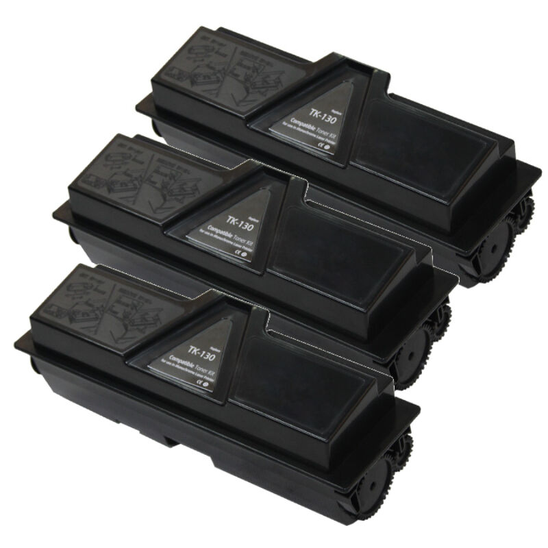 Kyocera Tk130/131/132/133/134 Bk Combo Pack 3 Stk Kompatibel Toner (21600 Sidor)