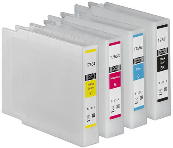 Epson Kompatibel Till Epson T7551/t7552/t7553/t7554 Combo Pack 4 Stk Bläckpatron 306 Ml