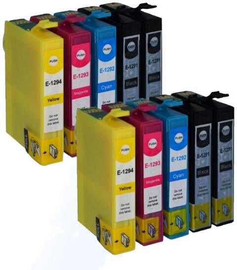 Epson Kompatibel Till Epson T1291 /t1292 /t1293 / T1294 Bläckpatroner Rabattpaket 10 St Kompatibel 162 Ml