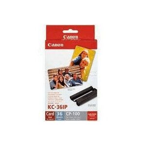 Canon KC-36IP Colour Ink Cartridge & Credit Card Size Paper - 7739A001 (Original)